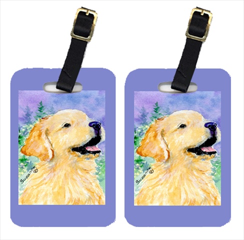 Golden Retriever Luggage Tag - Pair 2, 4 x 2.75 In.