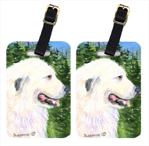 SS8922BT Great Pyrenees Luggage Tag - Pair 2- 4 x 2.75 In.