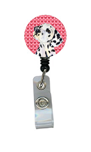 Dalmatian Retractable Badge Reel Or Id Holder With Clip
