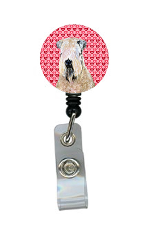 Wheaten Terrier Soft Coated Retractable Badge Reel Or Id Holder With Clip