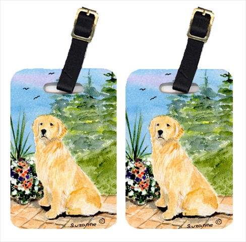 Golden Retriever Luggage Tag - Pair 2, 4 x 2.75 In.