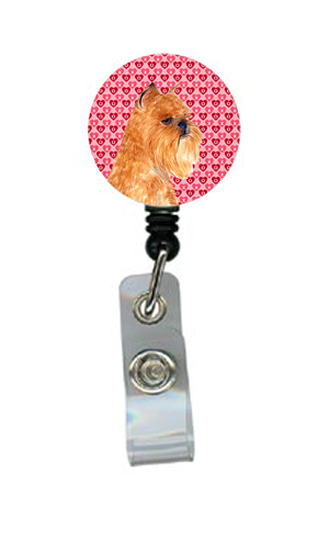 Brussels Griffon Retractable Badge Reel Or Id Holder With Clip