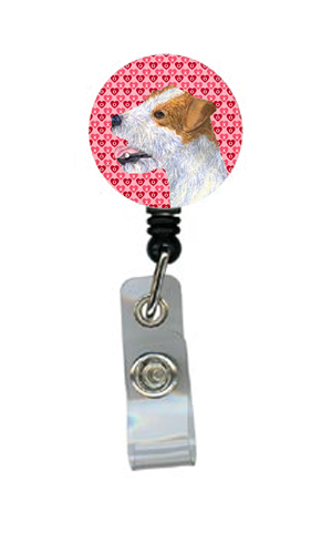 Jack Russell Terrier Retractable Badge Reel Or Id Holder With Clip