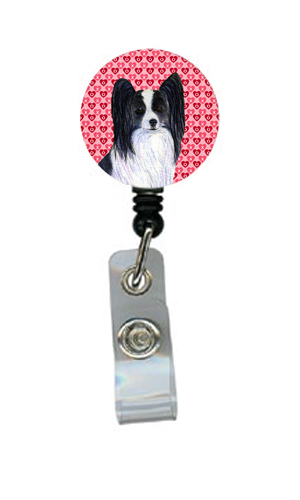 Papillon Retractable Badge Reel Or Id Holder With Clip