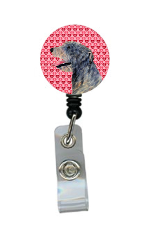 Irish Wolfhound Retractable Badge Reel Or Id Holder With Clip