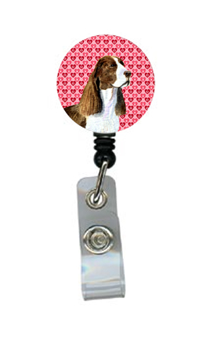 Springer Spaniel Retractable Badge Reel Or Id Holder With Clip