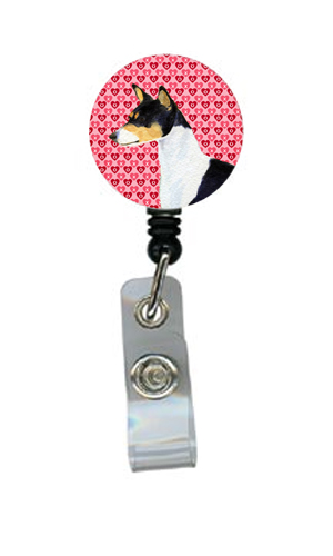 Basenji Retractable Badge Reel Or Id Holder With Clip