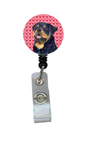 Rottweiler Retractable Badge Reel Or Id Holder With Clip