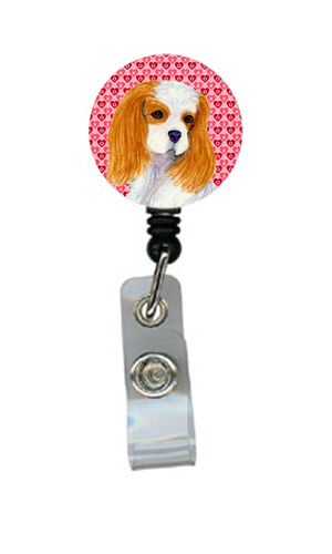 Cavalier Spaniel Retractable Badge Reel Or Id Holder With Clip