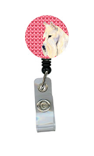 Scottish Terrier Retractable Badge Reel Or Id Holder With Clip