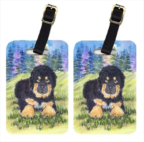 Tibetan Mastiff Luggage Tag - Pair 2- 4 x 2.75 In.
