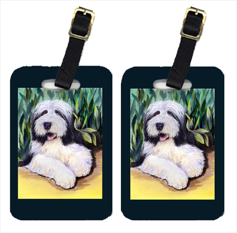 Bearded Collie Luggage Tag - 4 x 2.75 In.