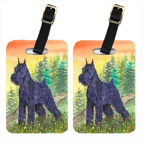 Schnauzer Luggage Tag - Pair 2, 4 x 2.75 In.