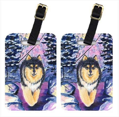 Finnish Lapphund Luggage Tag - Pair 2, 4 x 2.75 In.