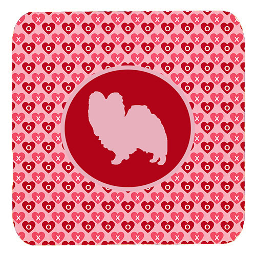 Papillon Valentine Hearts Foam Coasters - Set 4, 3.5 x 3.5 In.