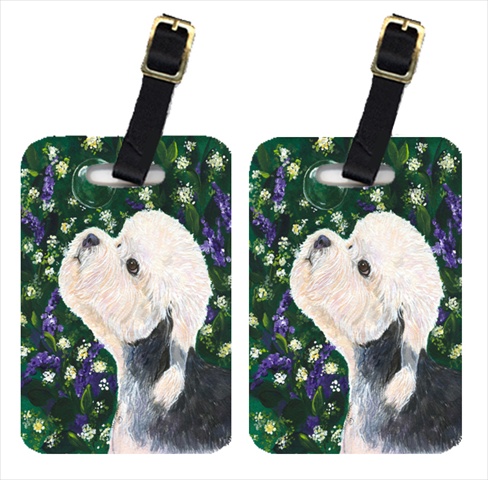 Dandie Dinmont Terrier Luggage Tag - Pair 2- 4 x 2.75 In.