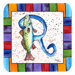 Picture of Carolines Treasures 8441-FC Fish Foam Coasters - Set 4- 3.5 x 3.5 In.