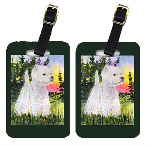 Westie Luggage Tag - Pair 2, 4 x 2.75 In.