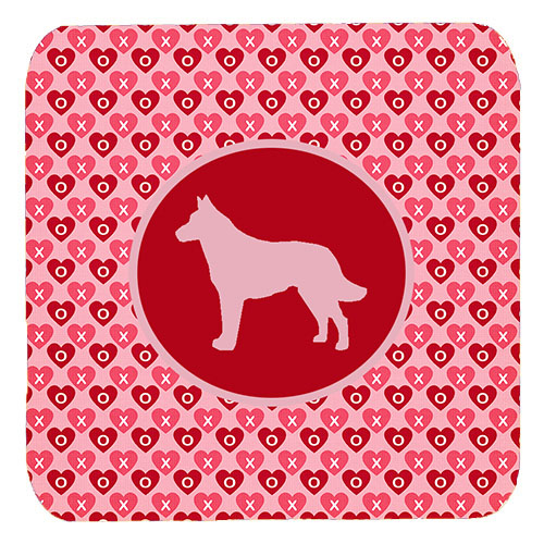 Malinois Valentine Hearts Foam Coasters - Set 4, 3.5 x 3.5 In.
