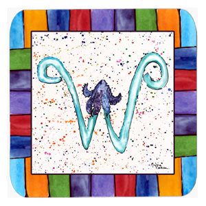 Picture of Carolines Treasures 8446-FC Starfish Foam Coasters - Set 4- 3.5 x 3.5 In.