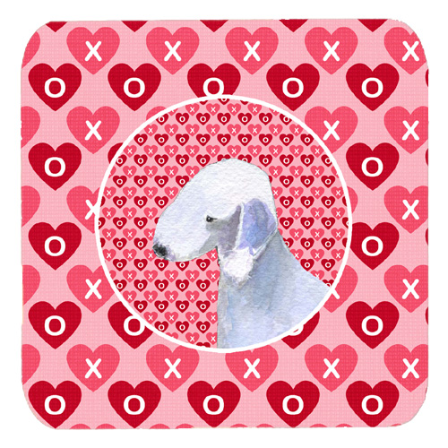 Bedlington Terrier Foam Coasters - Set 4, 3.5 x 3.5 In.