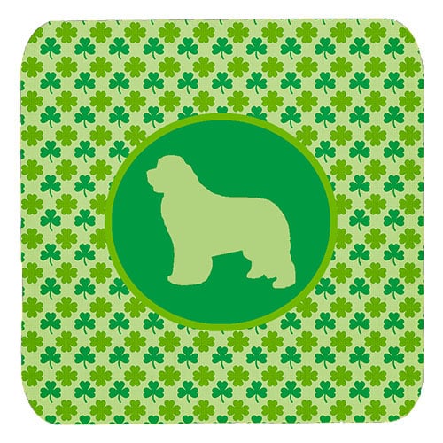 Newfoundland Lucky Shamrock Foam Coasters - Set 4, 3.5 x 3.5 In.