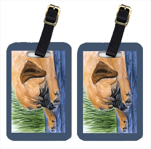 Bullmastiff Luggage Tag - Pair 2- 4 x 2.75 In.
