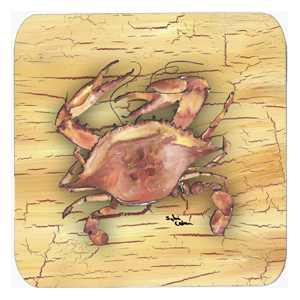 Crab Foam Coasters - Set 4, 3.5 x 3.5 In.