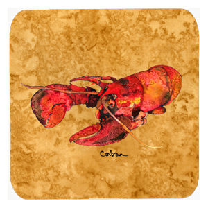 Lobster Foam Coasters - Set 4, 3.5 x 3.5 In.