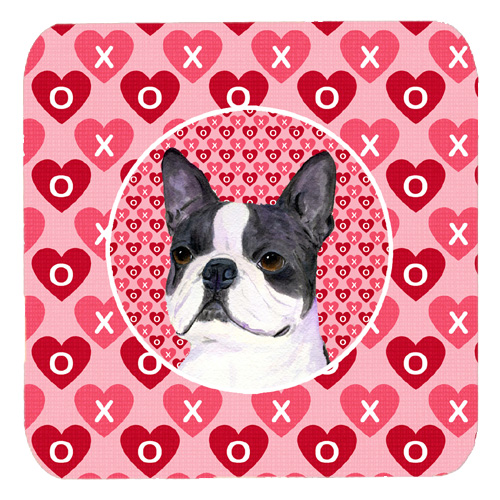 Boston Terrier Foam Coasters - Set 4, 3.5 x 3.5 In.