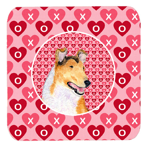 Collie Smooth Foam Coasters, Set Of 4