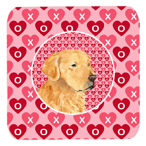 Golden Retriever Foam Coasters, Set Of 4