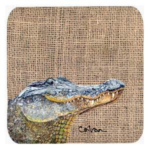 Alligator Foam Coasters, Set Of 4