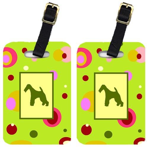 Fox Terrier Wire Luggage Tags- Pair Of 2