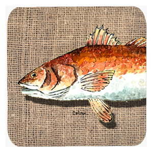 Red Fish Foam Coasters, Set Of 4