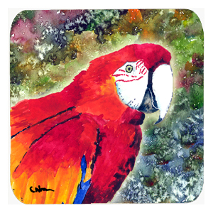 Parrot Foam Coasters, Set Of 4