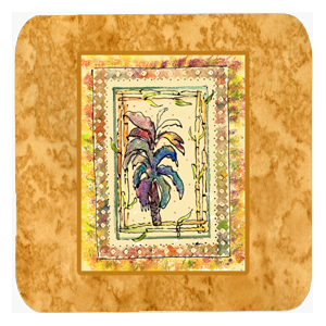 Palm Tree Foam Coasters, Set Of 4