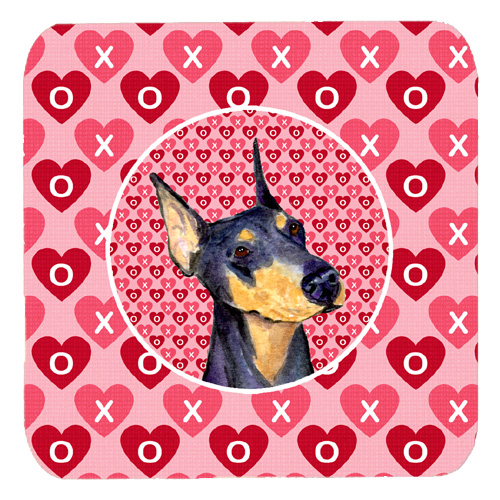 Doberman Foam Coasters, Set Of 4