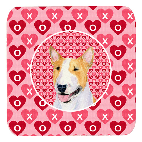 Bull Terrier Foam Coasters, Set Of 4