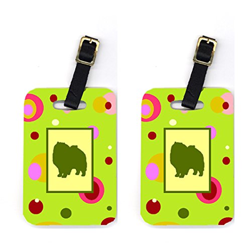 Keeshond Luggage Tags- Pair Of 2