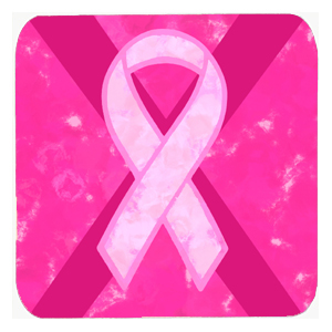 Breast Cancer Battle Flag Foam Coasters, Set Of 4