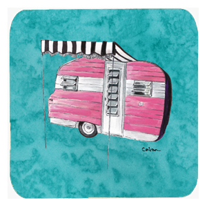 8764FC Welcome To The Trailer Foam Coasters- Set Of 4