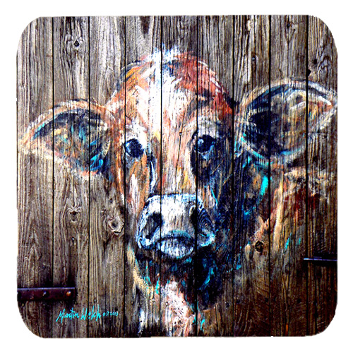 Cow Moo Shine Foam Coasters, Set Of 4