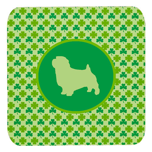 Norfolk Terrier Lucky Shamrock Foam Coasters, Set Of 4