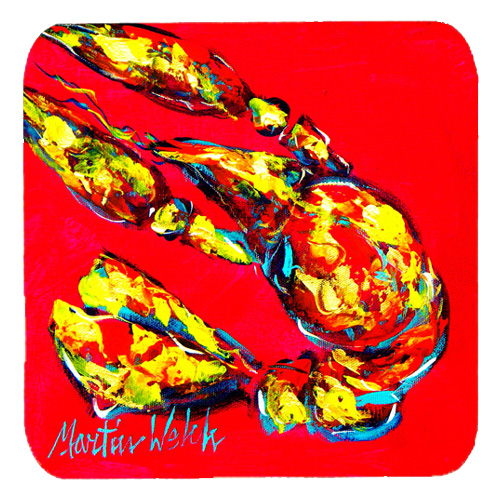 Crawfish Crunch Time Foam Coasters, Set Of 4