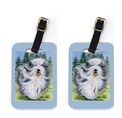 SS8037BT Bearded Collie Luggage Tags- Pair Of 2