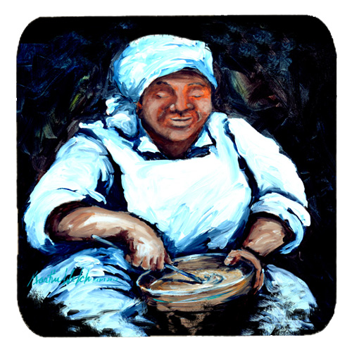 Hot Water Cornbread Cooking Foam Coasters, Set Of 4
