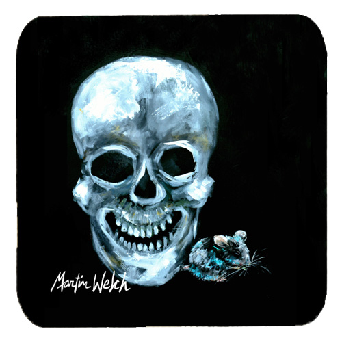 MW1106FC Ekk A Meece Skull And Mouse Foam Coasters- Set Of 4