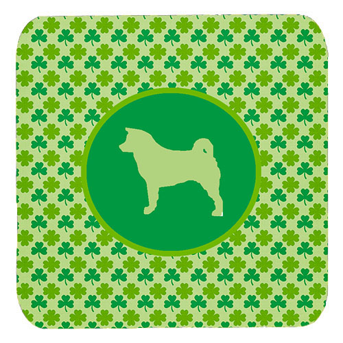 Akita Lucky Shamrock Foam Coasters, Set Of 4