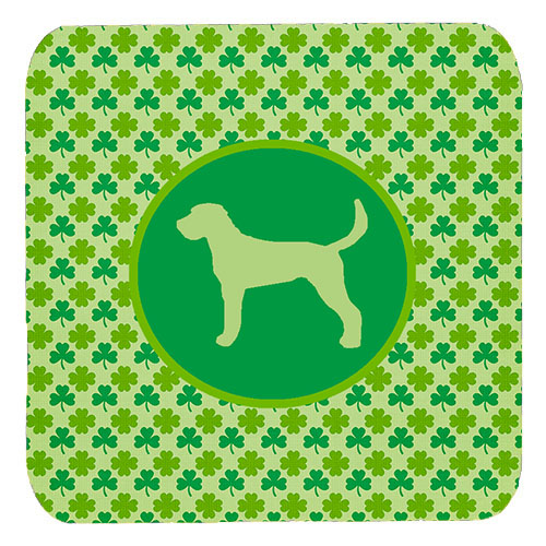 American Foxhound Lucky Shamrock Foam Coasters, Set Of 4